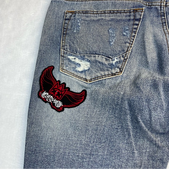 Cult of Individuality Rocked Slim Patches Jeans 38x33 - Picture 5 of 13